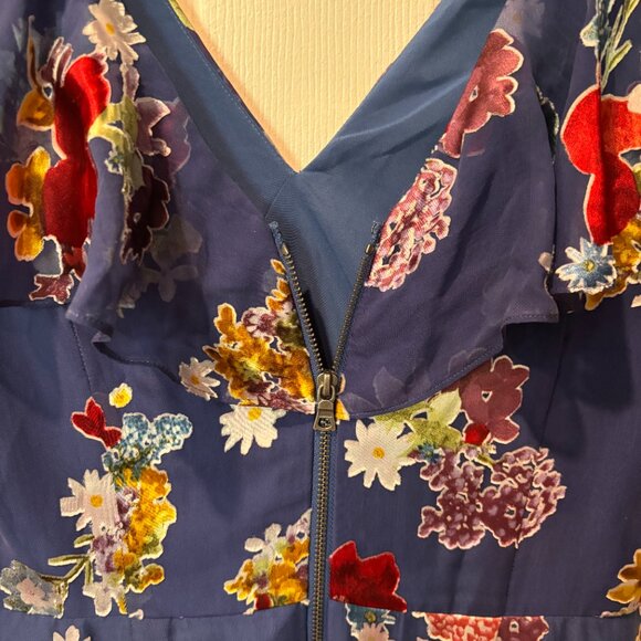 Alice + Olivia High Low Floral Midi Dress - Picture 5 of 10